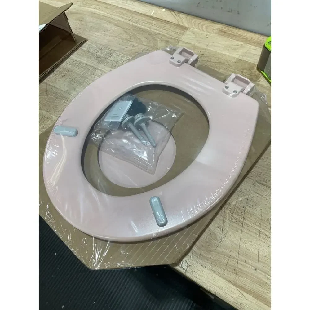 Bemis Lift-Off Pink Round Closed Front Wood Toilet Seat Quick Release